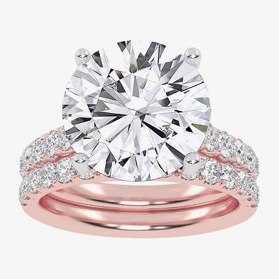 G-H / Vs2-Si1) Womens CT. T.W. Lab Grown White Diamond 14K Gold Side Stone Bridal Set