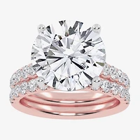 G-H / Vs2-Si1) Womens CT. T.W. Lab Grown White Diamond 14K Gold Side Stone Bridal Set