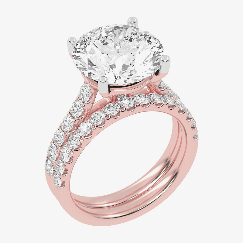 G-H / Vs2-Si1) Womens CT. T.W. Lab Grown White Diamond 14K Gold Side Stone Bridal Set