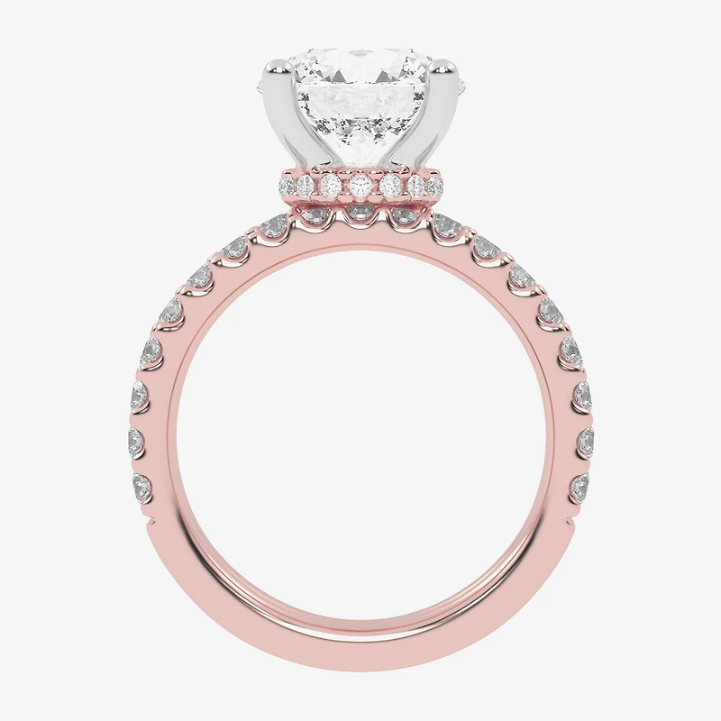 Signature By Modern Bride (G / Vs2-Si1) Womens 6 CT. T.W. Lab Grown White Diamond 14K Gold Round Side Stone Bridal Set