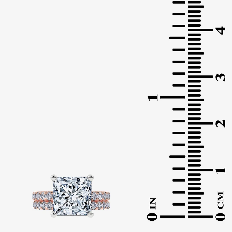 (G / Vs2-Si1) Womens 6 CT. T.W. Lab Grown White Diamond 14K Gold Side Stone Bridal Set