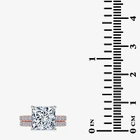 (G / Vs2-Si1) Womens 6 CT. T.W. Lab Grown White Diamond 14K Gold Side Stone Bridal Set