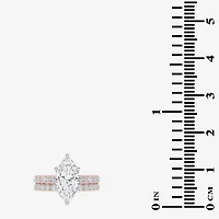 Signature By Modern Bride (G-H / Vs2-Si1) Womens 3 CT. T.W. Lab Grown White Diamond 14K Gold Marquise Side Stone Bridal Set