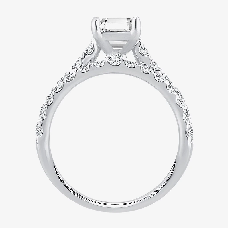 (H-I / SI1-SI2) Signature By Modern Bride Womens 2 1/2 CT. TW. Lab Grown White Diamond 14K Gold Emerald Bridal Set