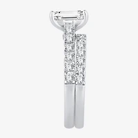(H-I / SI1-SI2) Signature By Modern Bride Womens 2 1/2 CT. TW. Lab Grown White Diamond 14K Gold Emerald Bridal Set