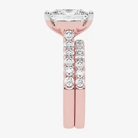G-H / Vs2-Si1) Womens CT. T.W. Lab Grown White Diamond 14K Gold Side Stone Bridal Set