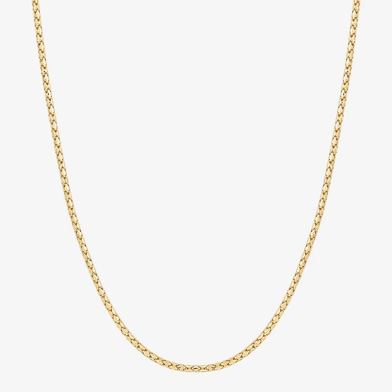 Made in Italy Womens 10K Gold 18 Inch Chain Necklace
