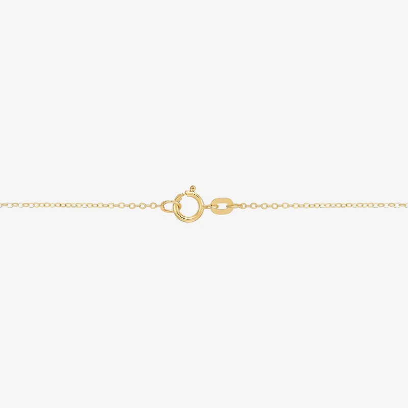 Made in Italy Cross Womens 10K Gold Cross 16 Inch Pendant Necklace