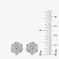 Enchanted Disney Fine Jewelry 1/2 CT. T.W. Natural White Diamond 14K Gold 16.8mm Flower Cinderella Princess Stud Earrings