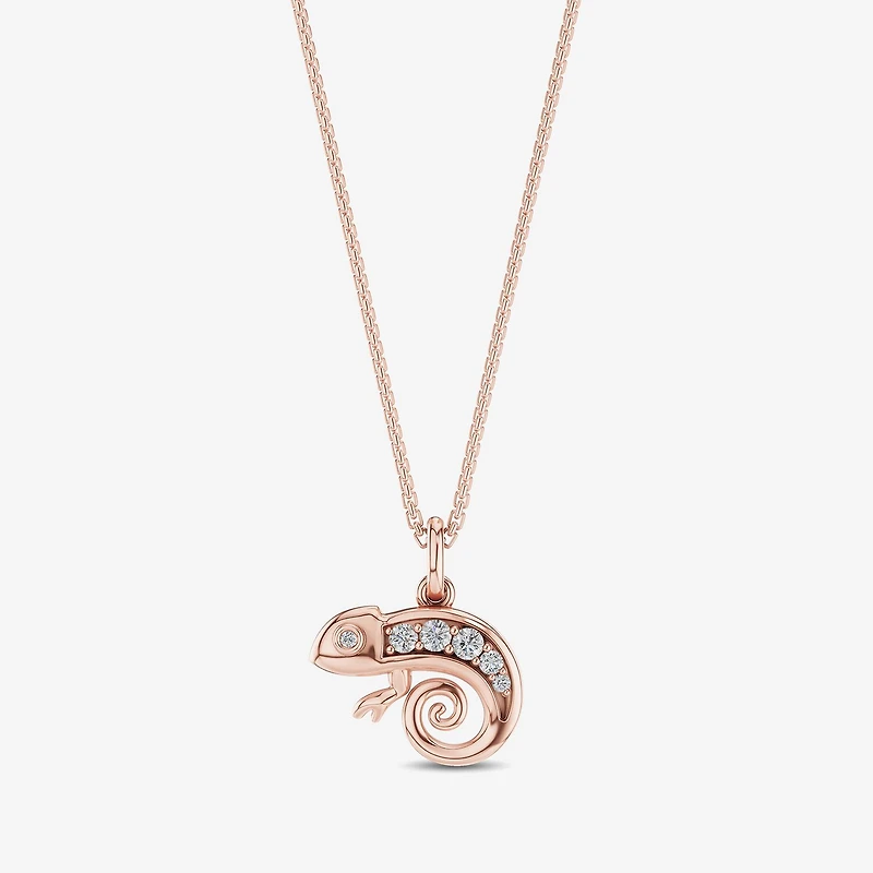 Enchanted Disney Fine Jewelry Womens 1/6 CT. T.W. Natural White Diamond 14K Gold Over Silver 18 Inch Pendant Necklace