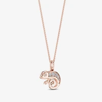 Enchanted Disney Fine Jewelry Womens 1/6 CT. T.W. Natural White Diamond 14K Gold Over Silver 18 Inch Pendant Necklace