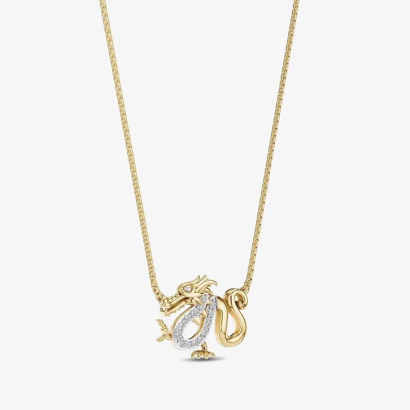 Enchanted Disney Fine Jewelry Womens Diamond Accent Natural White Diamond 14K Gold Over Silver 17 Inch Pendant Necklace