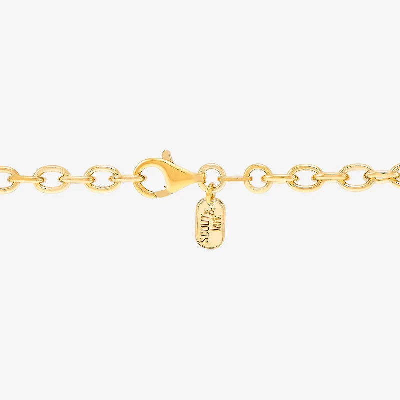 Limited Quantities! Mens 18K Gold Over Silver 7.5 Inch Solid Cable Chain Bracelet