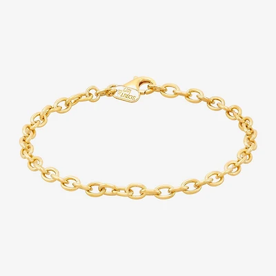 Limited Quantities! Mens 18K Gold Over Silver 7.5 Inch Solid Cable Chain Bracelet