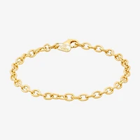 Limited Quantities! Mens 18K Gold Over Silver 7.5 Inch Solid Cable Chain Bracelet