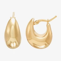 Limited Quantities! Womens 14K Gold 14mm Hoop Earrings
