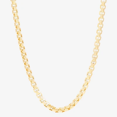 Limited Quantities! Womens 14K Gold 22 Inch Box Chain Necklace