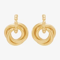 Limited Quantities! Womens 14K Gold Knot Drop Earrings