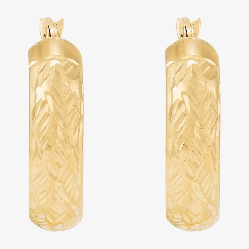 Limited Quantities! Womens 10K Gold 15mm Hoop Earrings