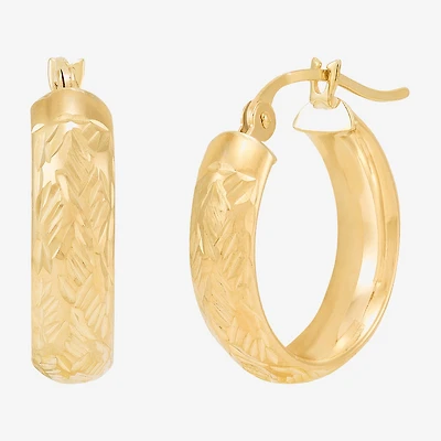 Limited Quantities! Womens 10K Gold 15mm Hoop Earrings