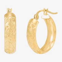 Limited Quantities! Womens 10K Gold 15mm Hoop Earrings