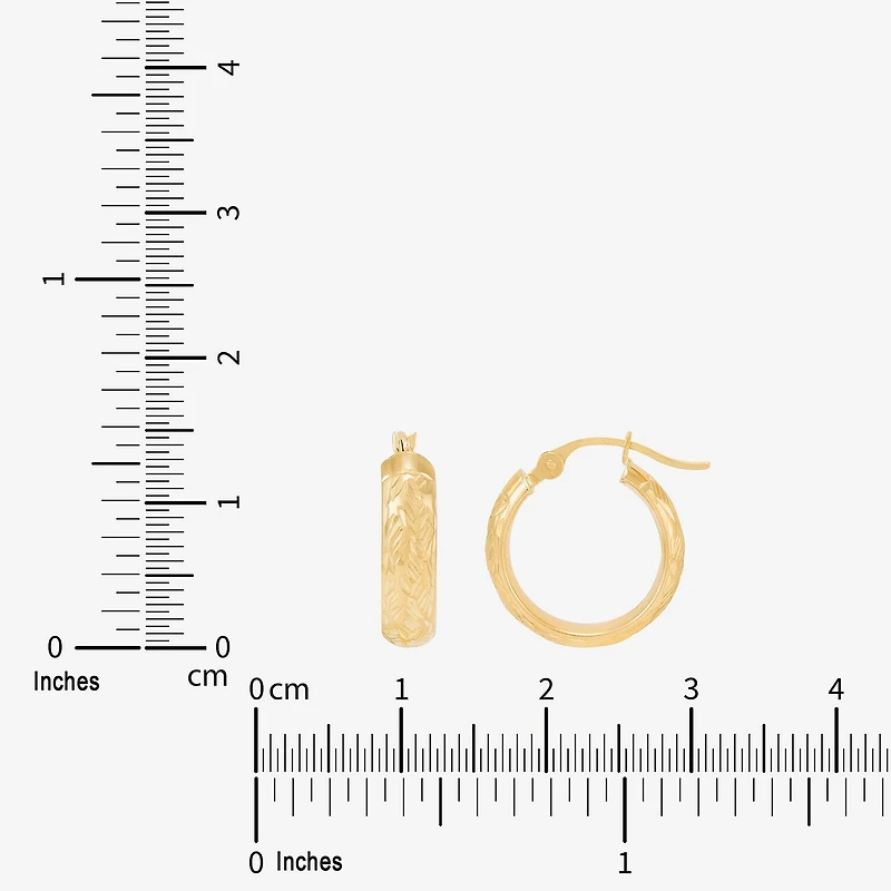 Limited Quantities! Womens 10K Gold 15mm Hoop Earrings