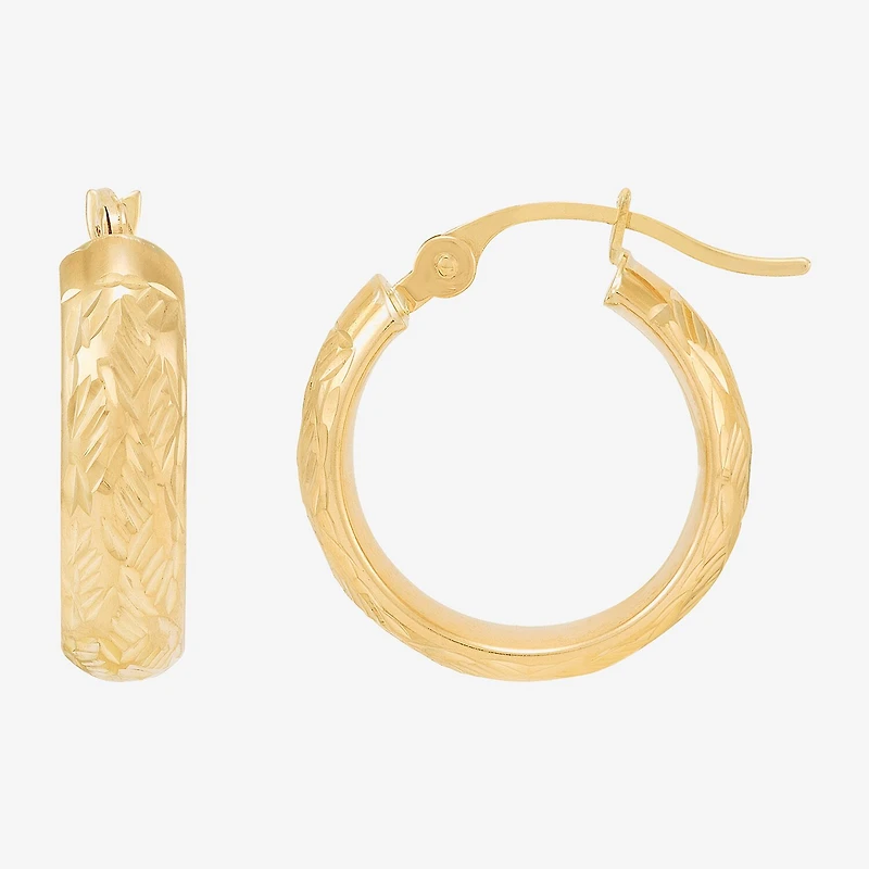 Limited Quantities! Womens 10K Gold 15mm Hoop Earrings
