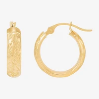 Limited Quantities! Womens 10K Gold 15mm Hoop Earrings