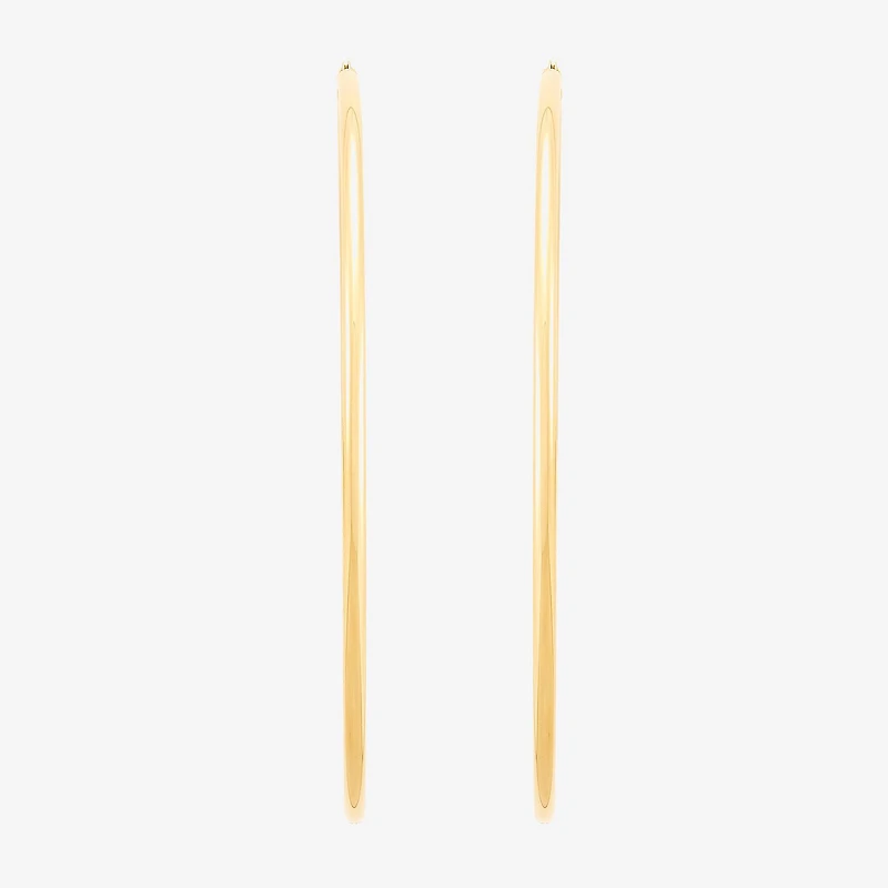 Limited Quantities! Womens 10K Gold 70mm Hoop Earrings