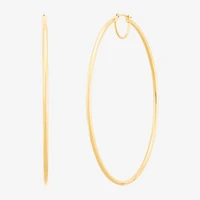 Limited Quantities! Womens 10K Gold 70mm Hoop Earrings