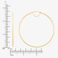 Limited Quantities! Womens 10K Gold 70mm Hoop Earrings