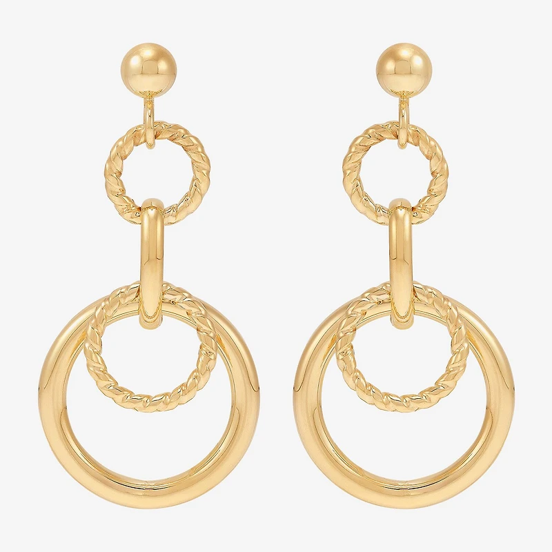 Limited Quantities! Womens 14K Gold Drop Earrings