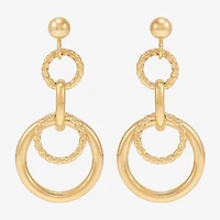 Limited Quantities! Womens 14K Gold Drop Earrings