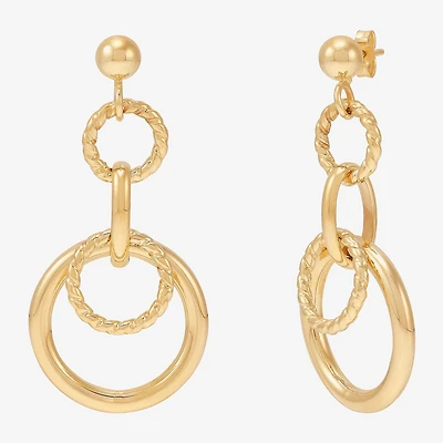 Limited Quantities! Womens 14K Gold Drop Earrings