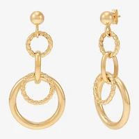 Limited Quantities! Womens 14K Gold Drop Earrings