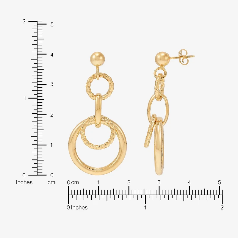 Limited Quantities! Womens 14K Gold Drop Earrings