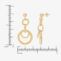 Limited Quantities! Womens 14K Gold Drop Earrings