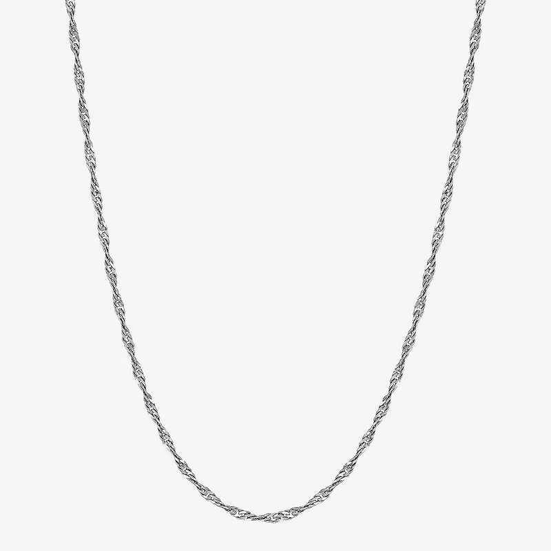 Limited Quantities! Womens 14K Gold 16 Inch Singapore Chain Necklace