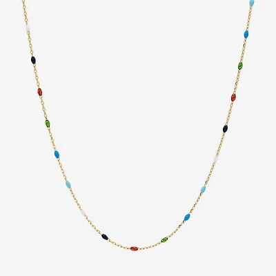 Limited Quantities! Womens 14K Gold 18 Inch Beaded Necklace