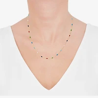 Limited Quantities! Womens 14K Gold 18 Inch Beaded Necklace