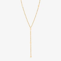 Limited Quantities! Womens 10K Gold 18 Inch Y Necklace