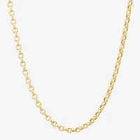 Limited Quantities! Womens 10K Gold 18 Inch Rolo Chain Necklace