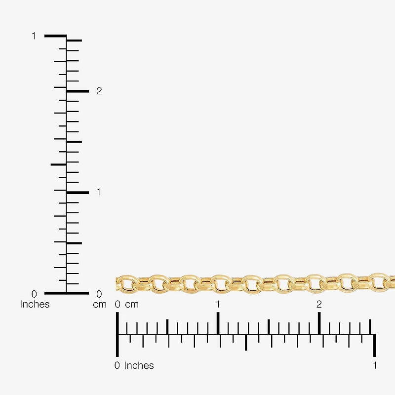Limited Quantities! Womens 10K Gold 18 Inch Rolo Chain Necklace