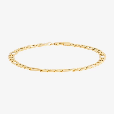 Limited Quantities! Womens 10K Gold 8 1/2 Inch Hollow Figaro Chain Bracelet