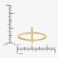 Limited Quantities! Womens 10K Gold Cross Cocktail Ring