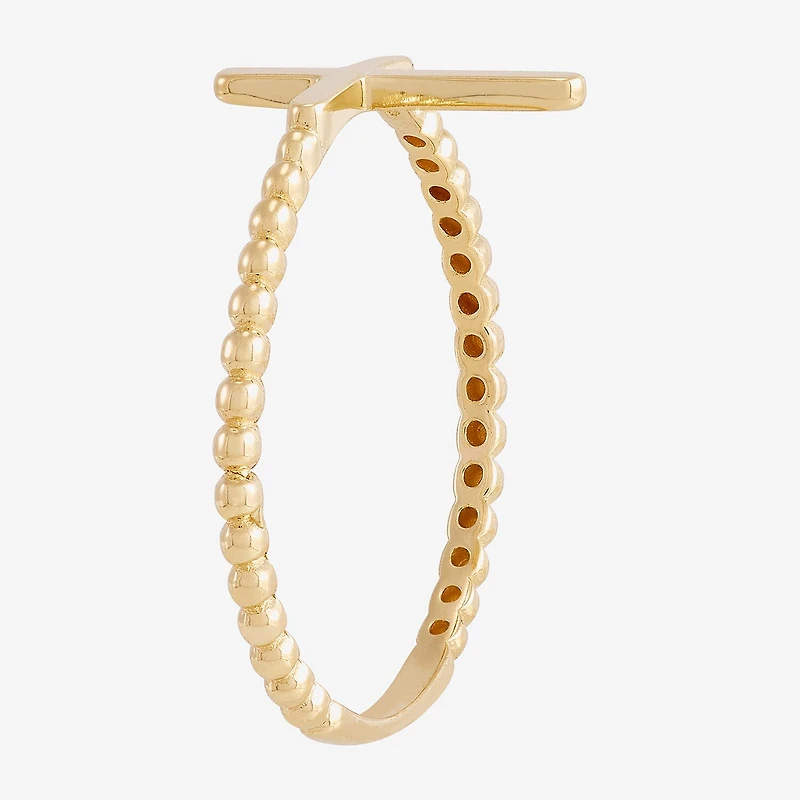 Limited Quantities! Womens 10K Gold Cross Cocktail Ring
