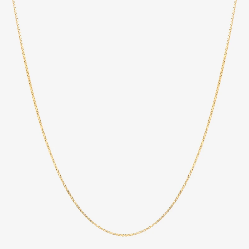 Limited Quantities! Womens 10K Gold 18 Inch Box Chain Necklace
