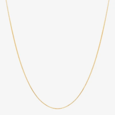 Limited Quantities! Womens 10K Gold 18 Inch Box Chain Necklace