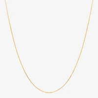Limited Quantities! Womens 10K Gold 18 Inch Box Chain Necklace