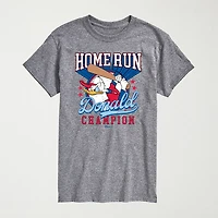 Novelty Mens Crew Neck Short Sleeve Regular Fit Donald Duck Big and Tall Graphic T-Shirt